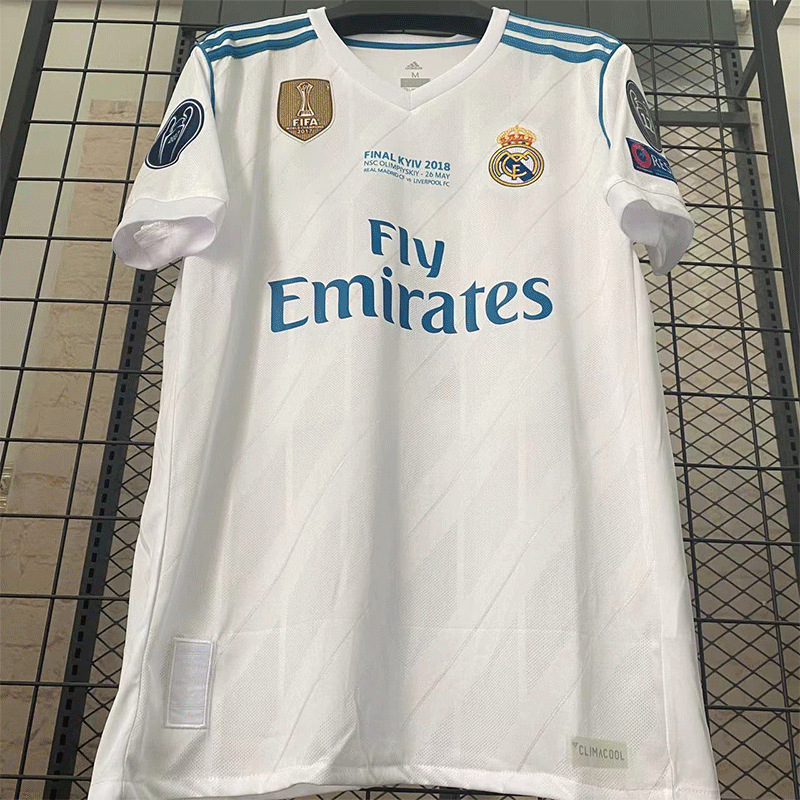 1718 Real Madrid tidak mencetak lengan pendek / S