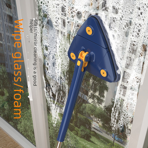 Wholesale imitation hand-wringing washless mop home wringing mop lazy rotating mop new triangular mop