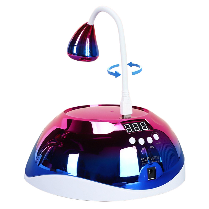 Lámpara de fototerapia de uñas dos en uno, tienda de uñas, lámpara de uñas multifuncional, lámpara de parrilla de uñas colorida, fuente de luz dual LED transfronteriza