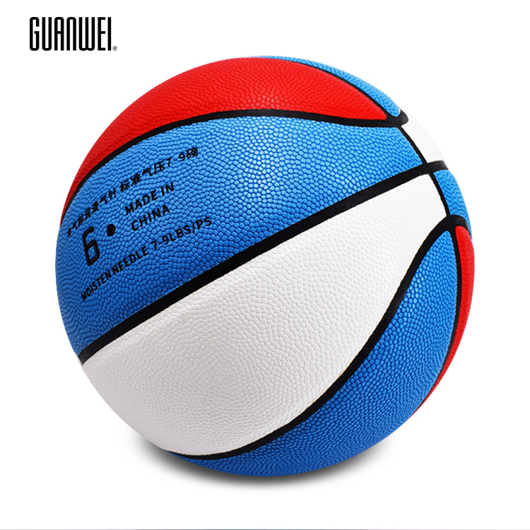 Guanwei Basketball Factory No.6 Student PU Moisture Absorption Training Competition Basketball No.6 Indoor and Outdoor Spot Wholesale Basketball