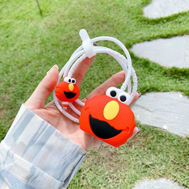 2023 nuevo cargador de dibujos animados cubierta protectora adecuada para Apple carga rápida cabeza 18/20W estándar europeo estándar americano aplicable