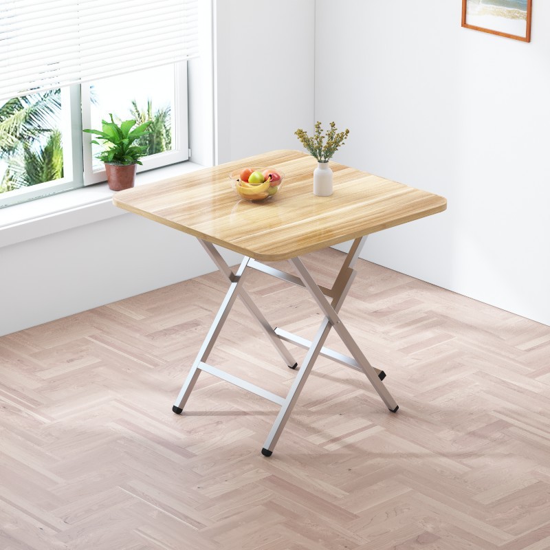 Mesa plegable, mesa de comedor casera, mesa de comedor portátil simple, mesa cuadrada de alquiler, mesa cuadrada simple de comedor