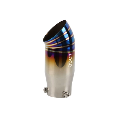 Exhaust pipe, supply modified single tail throat - roasted-blue-ribbon-bend-imported-63mm