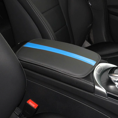 armrest box set armrest pad | Armrest box pad - armrest-pad-black-room-blue