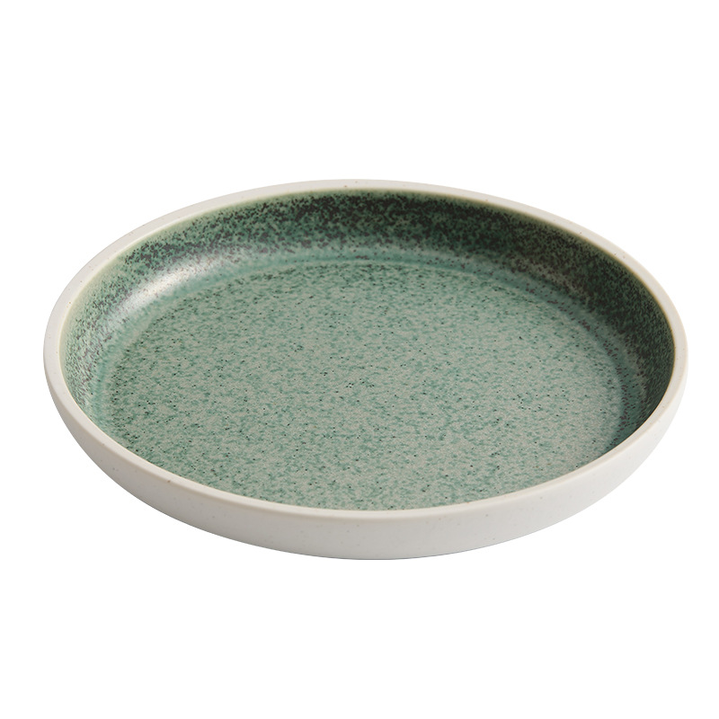Plato de cerámica sofisticado de alta calidad, platos nórdicos, platos de comedor, platos de sopa, platos de carne, platos de ensalada, platos de postres, platos de bocadillos