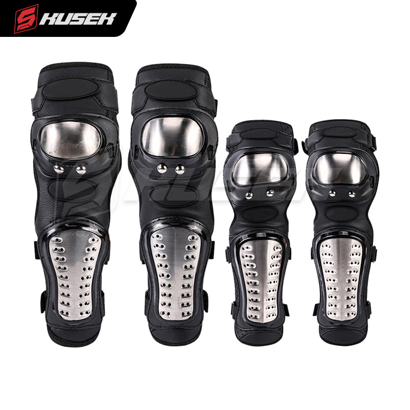KUSEK motocicleta rodilla protector codo protector anticaída jinete equipo de montaje a prueba de viento calentamiento pierna protector rodilla protector