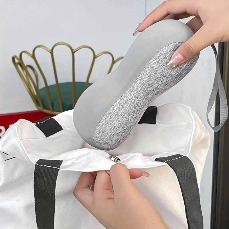 Mini cuscino da viaggio portatile per il collo, facile da riporre, ideale per dormire e fare un pisolino._voghion.com