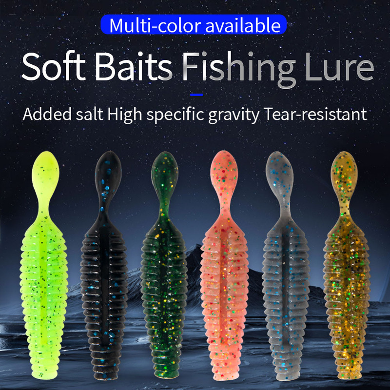 Yayuan new Luya Soft Bait stick hammer potato bass fish black fish inverted fishing fishing group soft bait soft worm fake bait 6cm Yayuan new Luya Soft Bait stick hammer potato bass fish black fish inverted fishing fishing group soft bait soft worm fake bait 6cm