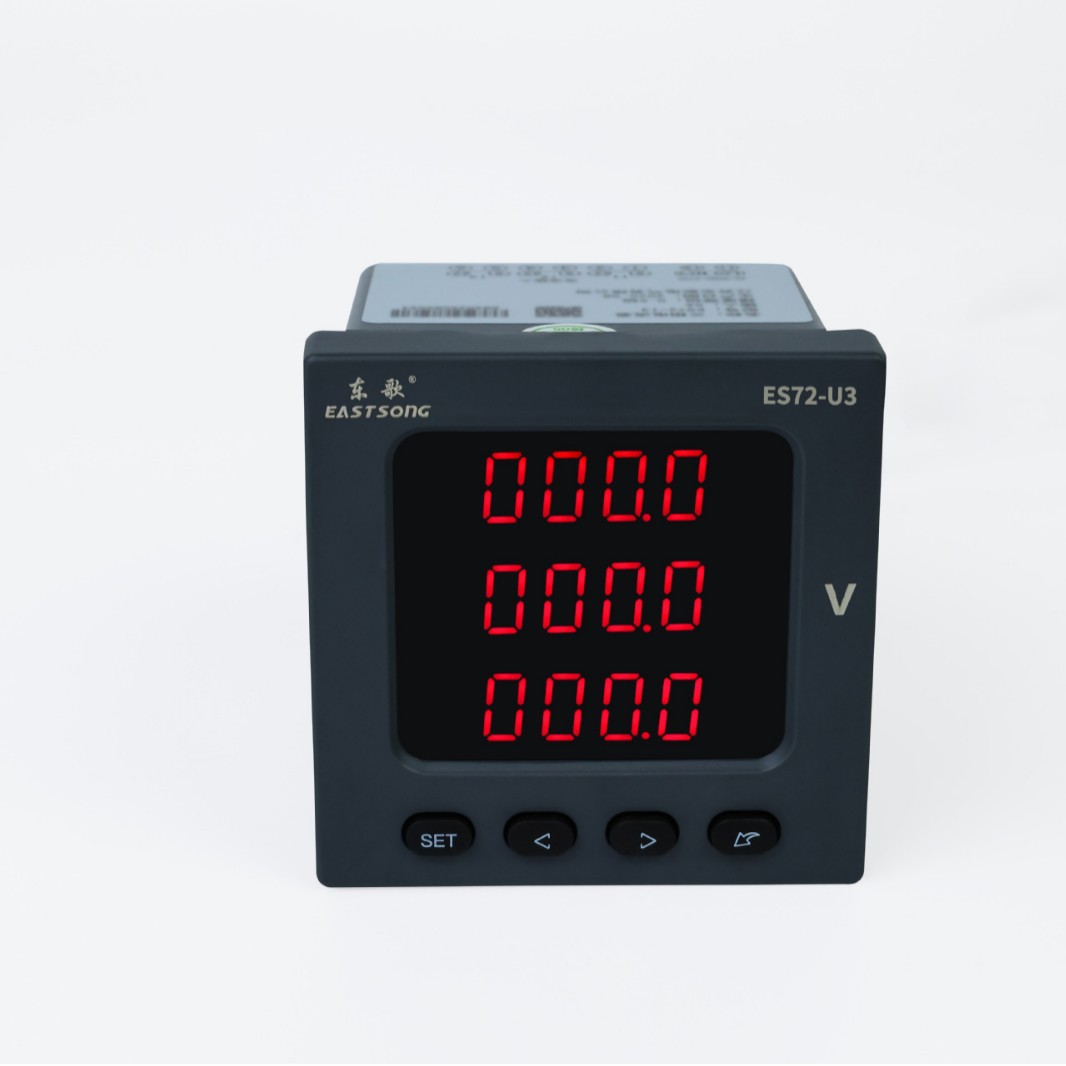 Dongge Three-Phase Voltage Meter Es72-U3 Led Digital Display 0.5 Level High-Precision Measurement Supports Oem Customization
