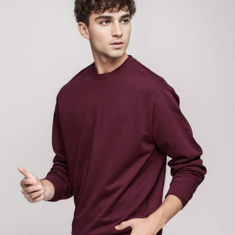 300g Eurowear Double-Sided Cotton Crew Neck Hoodie with Dopamine Color Refined Cotton Long Sleeve Cross-Border Best Selling Hoodie