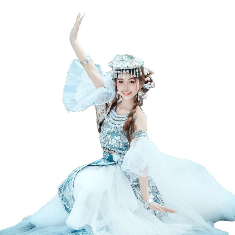 新款民族苗族服装旅拍爆款服饰少女写真苗疆少数民族套装摄影发货|undefined