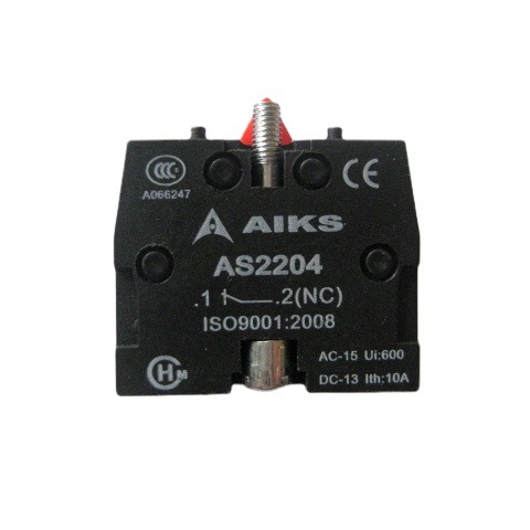 供应 AIKS 爱克斯按钮开关AS2204-01F常闭触头 可替代ZB2系列触头