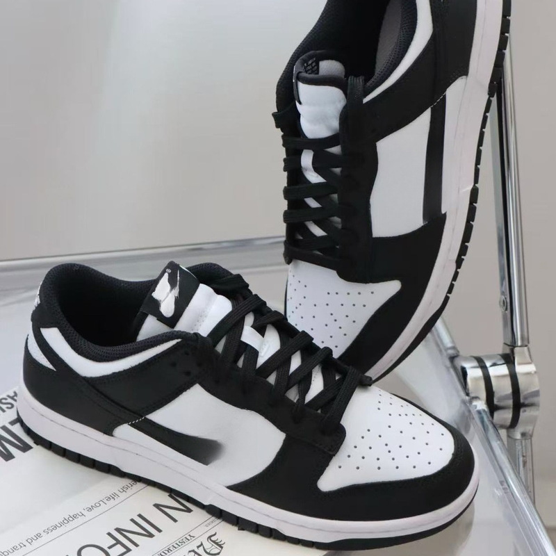 Pure Original Dunk Low-Top Sneakers, Soft Cowhide Upper, Versatile, Lightweight, Cushioning, Fashionable Retro Basketball Shoes