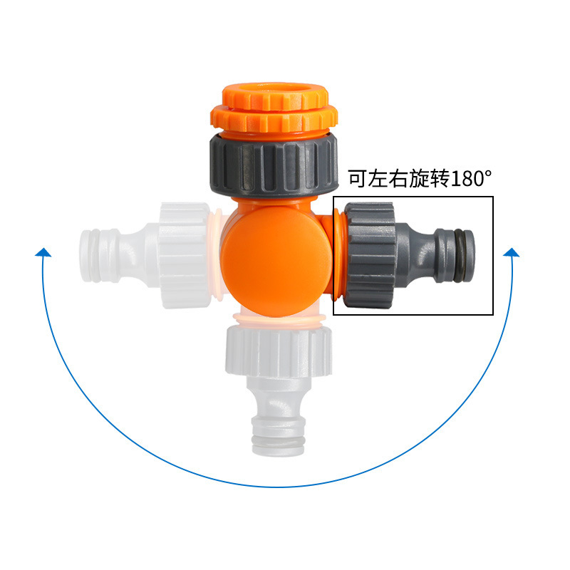Conector de chupete giratorio de plástico 4 minutos 6 minutos Adaptador de 1 pulgada Conector de grifo anti-doblado con rosca interna 180 grados