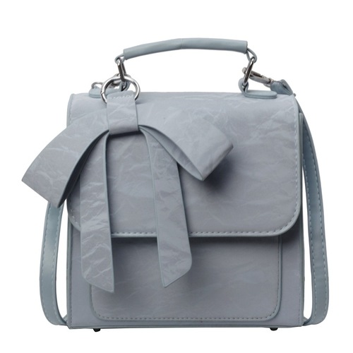 Bow Knot Backpack Women's 2024 New Trendy Fashion College Style Backpack Versatile Handheld School Bag Small Square Bag