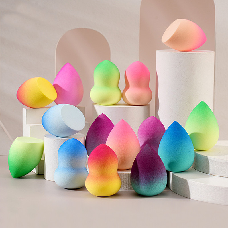Gradient beauty makeup egg makeup sponge mixed color makeup egg does not fade makeup egg bubble water becomes bigger wholesale