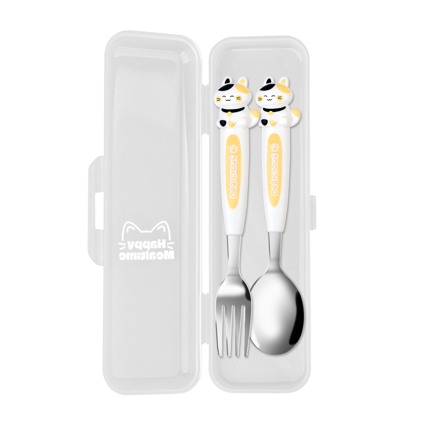 Inswind acero inoxidable DCS - 2068 - cs cubiertos infantiles ecológicos súper lindos cucharas de dibujos animados set ecológico de viaje