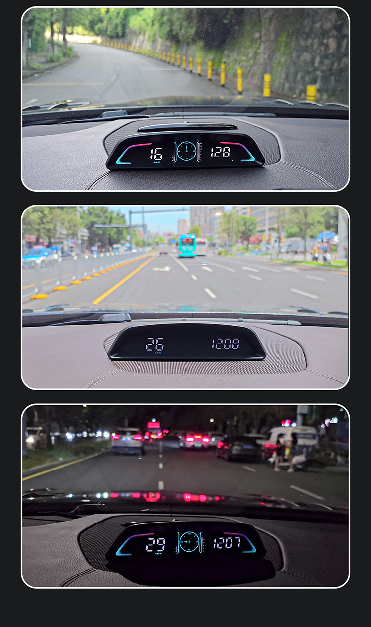 B3 car HUD HD head-up display car OBD speed speeding alarm fuel consumption water temperature time altitude