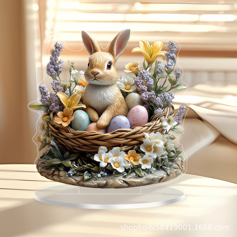 Decoración colgante [Pascua] huevo pequeño conejo decoración de escritorio decoración vintage familia para enviar amigos vestidos de dormitorio