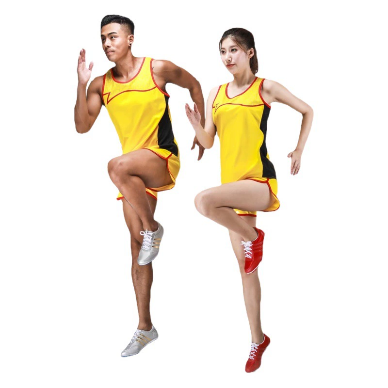 Новая одежда для легкой атлетики Мужская и женская тренировочная одежда Студенческий жилет для легкой атлетики Марафонский бег Быстросохнущая Спортивная тестовая одежда для соревнований