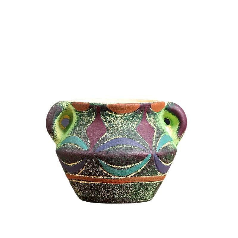 17 pequeño fabricante de macetas de flores mediterráneas de carne directa cerámica de cerámica roja retrógrada maceta especial al por mayor