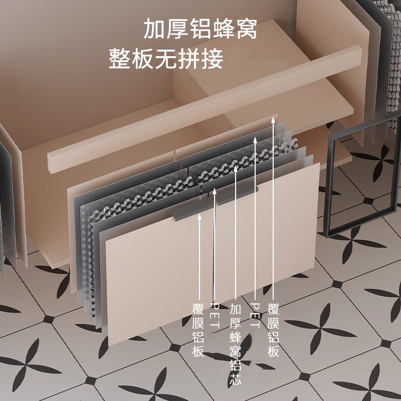 Gabinete de baño de panal de abeja, nuevo gabinete de lavabo, lavabo de cerámica, lavabo de balcón, lavabo