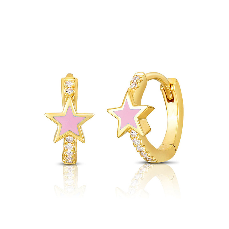 Simple Star Geometric Earrings Five-pointed Star Earrings display picture 3