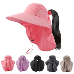 夏季遮陽帽戶外大頭圍漁夫帽子速干防水釣魚帽男女遮臉防嗮太陽帽
