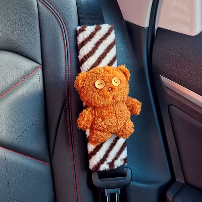 Pad Tim Bear Doll New – Seat belt shoulder pad - time-bear-minion-1-brown-and-white-shoulder-pad