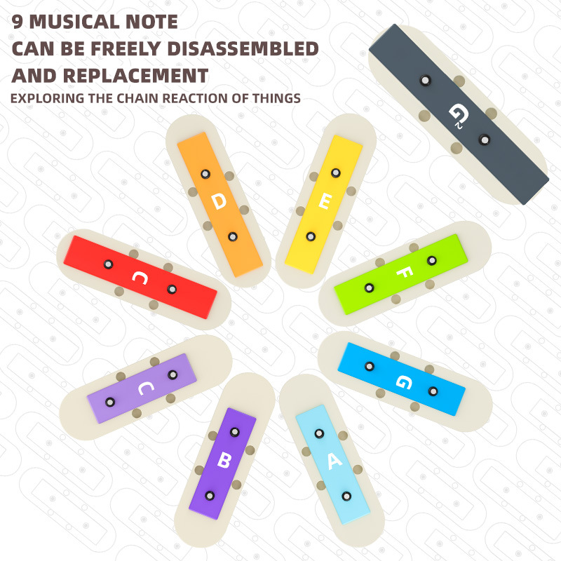 Nuevo producto Música Composición Pista de bolas Pista de bricolaje para niños Construcción de bloques de construcción Pista de música Bola Juguetes educativos