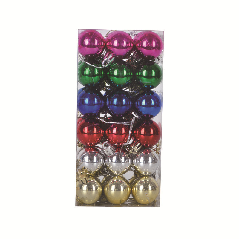 新品3/4cm36個セット異形ボールクリスマスツリー小さなペンダント祝日飾りスイカ方眼クリスマスボール|undefined
