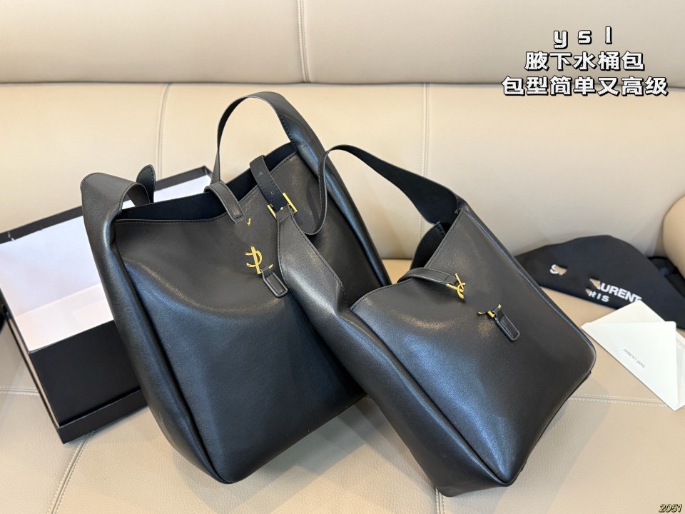 YSL Deri Bucket Çanta - Qadın Çiyin və Çanta