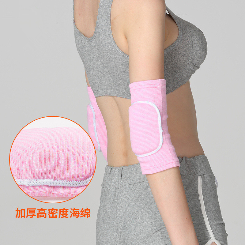Sponge elbow pads, thickened anti-fall and anti-collision dance volleyball roller skating kneeling sports knitted elbow pads and knee pads set
