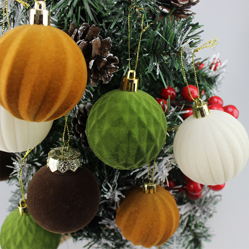 Navidad, accesorios de Navidad, decoraciones navideñas, flocado, colgantes de Navidad, colgantes de decoración del árbol de Navidad
