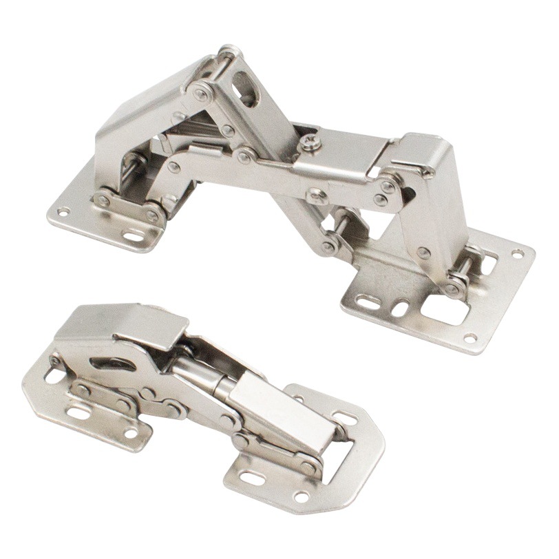 Bisagra de montaje abierto sin perforaciones Bisagra de puerta de armario sin ranuras Puerta de puente de armario Bisagra de puerta de resorte de gabinete Bisagra de cadena de puerta antigua
