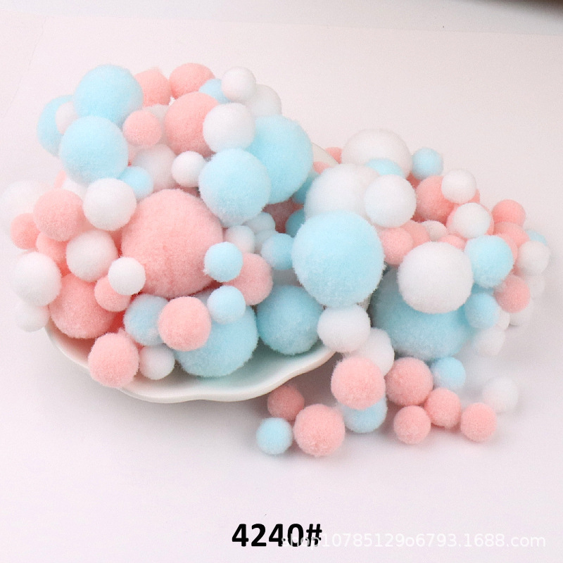 现货供应高弹毛球 彩色大小涤纶毛绒球diy配件手工玩具毛毛球|undefined