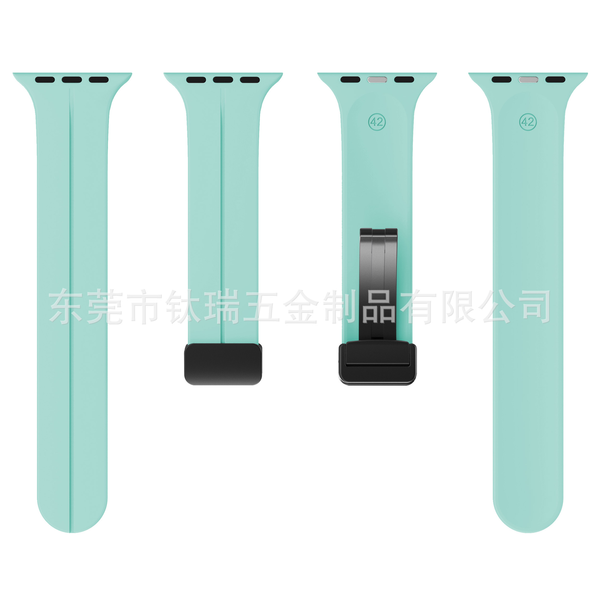 Adecuado para Apple correa de silicona Apple Watch 8ultra Apple magnética plegable hebilla Correa sin imán gota