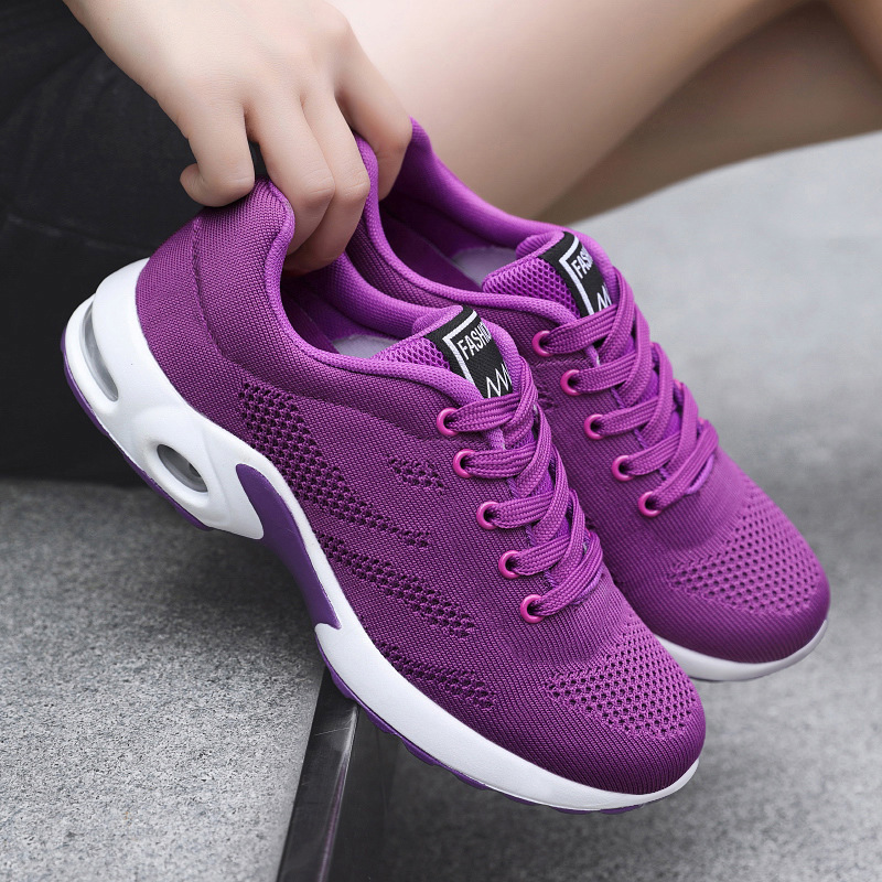 Women's Spring New Air-Cushion Shoes, Lightweight Popular Thick-Soled Export Running Shoes, Soft-Soled Breathable Sports Shoes for Women