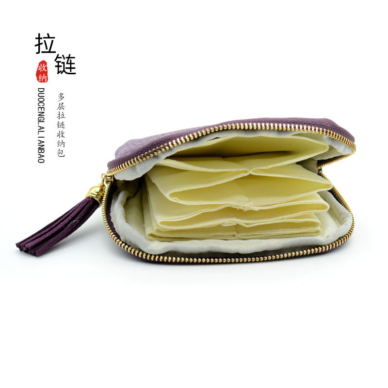 ハイエンドのジュエリー収納多層ブレスレットペンダントリングポータブル旅行ジッパーバッグ中間層ギフトバッグ|undefined