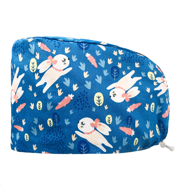 Pareja de dibujos animados lindo impreso puro algodón oral belleza médico tapa de trabajo tapa quirúrgica tapa de la enfermera de la sala de operaciones femenina