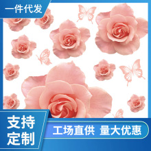 dm@玫瑰花贴画装饰画墙贴纸遮丑自粘贴花墙面墙壁纸墙纸卧室房间