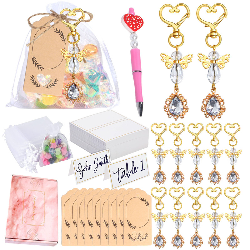 Amazon New Crystal Angel Pendant suit Wedding Seat Card Bridal Showroom Guest Appreciation Return