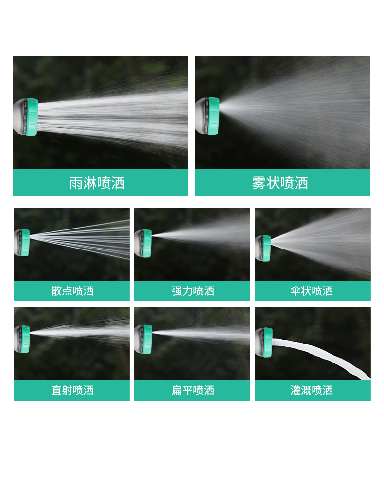 High-pressure water gun for watering flowers and washing cars, hose storage rack, watering vegetables, explosion-proof and freeze-resistant 1/2 inch plastic PVC pipe