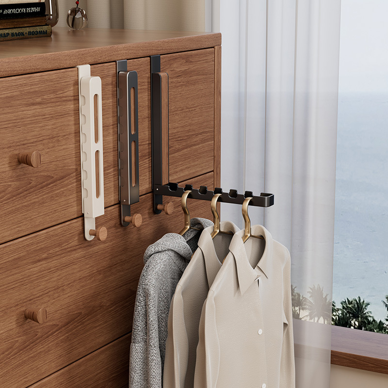 Cabinet door invisible clothes hanger wardrobe side hanging rack…