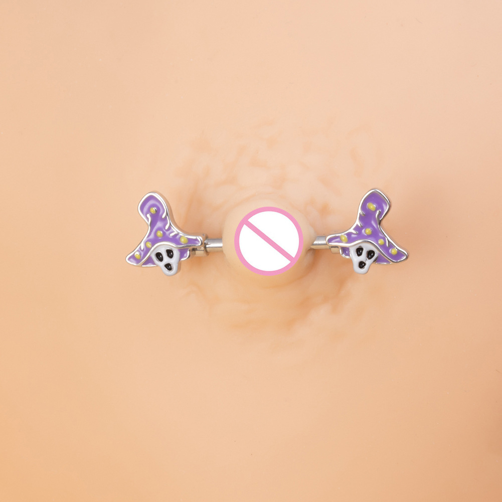 Fashion Heart Shape Stainless Steel Plating Adhesive nail 1 Piece