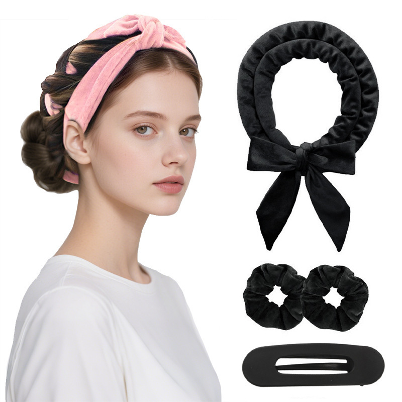 Cross-Border Amazon Lazy Heat-Free Curling Iron Hairband Ribbon Hair Curler Hairdressing Big Wave Sleep Gift Box Set Cross-Border Amazon Lazy Heat-Free Curling Iron Hairband Ribbon Hair Curler Hairdressing Big Wave Sleep Gift Box Set