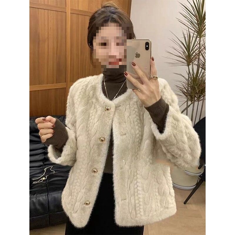 Chanel-Style Fur Coat for Women, Winter Lamb Wool Thickened Short Warm Jacket Chanel-Style Fur Coat for Women, Winter Lamb Wool Thickened Short Warm Jacket
