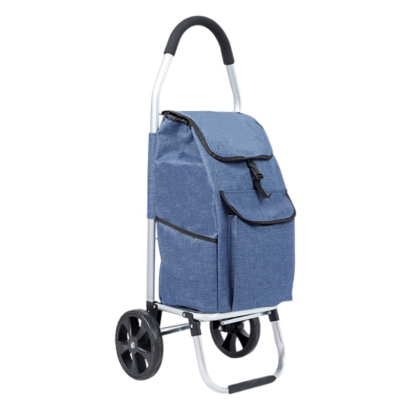 Factory direct supply small cart to buy food small pull cart aluminum alloy to buy food climb stairs pull goods portable small trailer folding hand pull