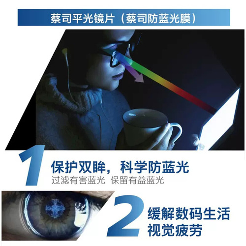Zeiss lenses anti-blue light Diamond Cube platinum film A series lotus film aspheric myopia lenses with glasses