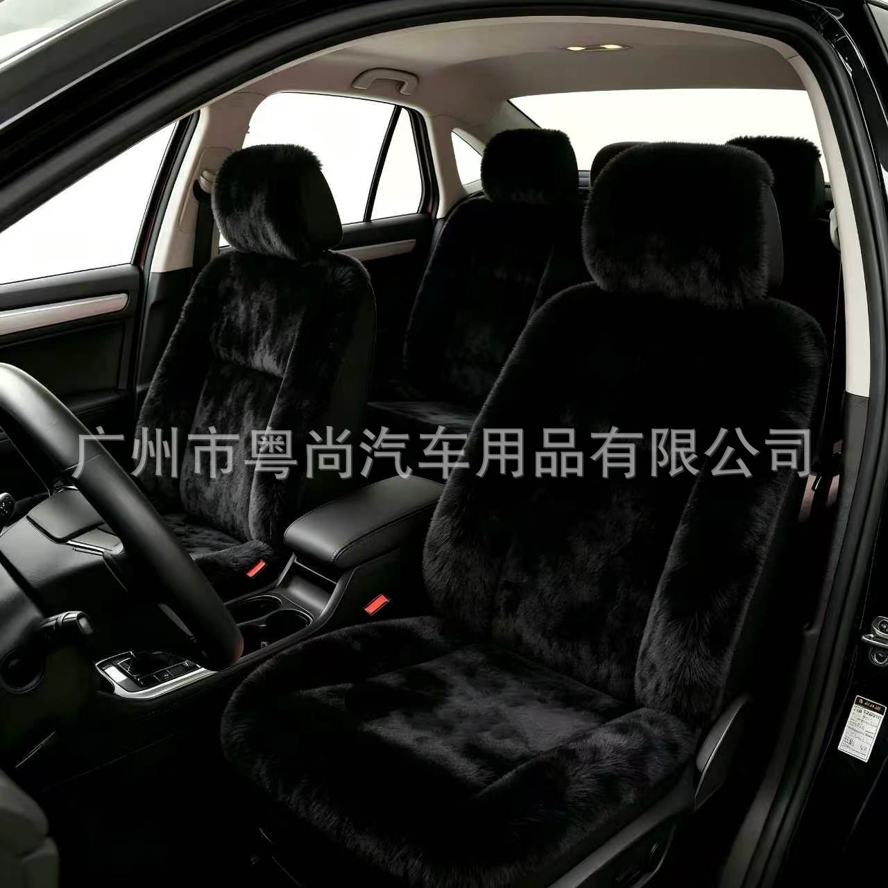 New winter cross-border bestseller, solid color plush 5-seater universal car seat cover, hot-selling on Amazon and Temu